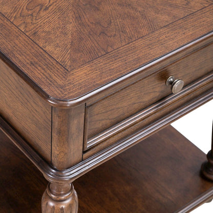 Allington Rectangular End Table for Living Room - Satin Sienna
