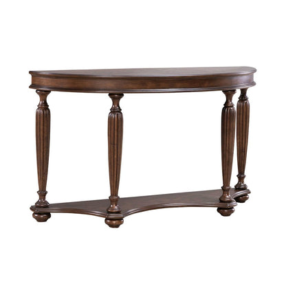Allington Demilune Sofa Table for Living Room - Satin Sienna