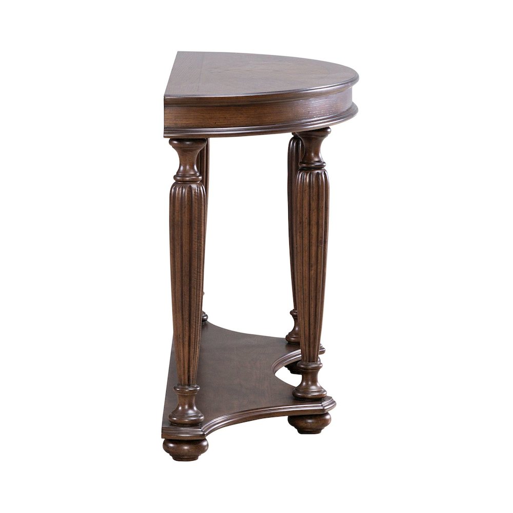 Allington Demilune Sofa Table for Living Room - Satin Sienna