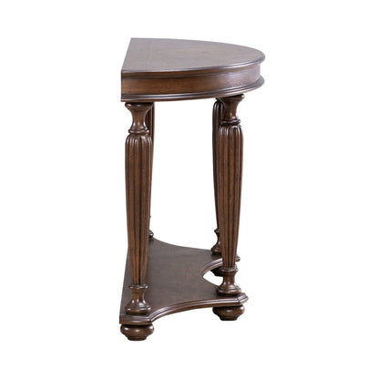 Allington Demilune Sofa Table for Living Room - Satin Sienna