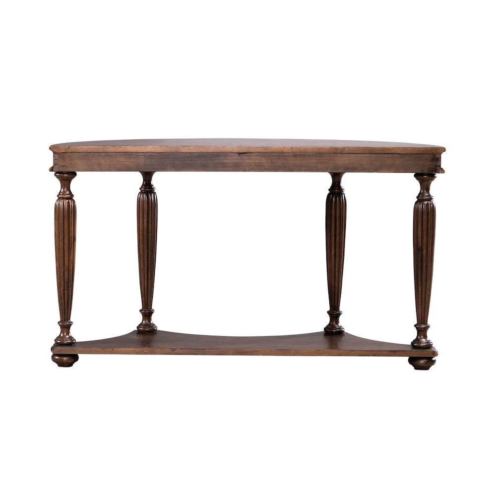 Allington Demilune Sofa Table for Living Room - Satin Sienna