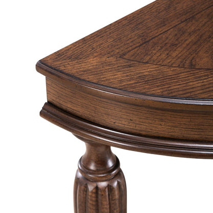 Allington Demilune Sofa Table for Living Room - Satin Sienna