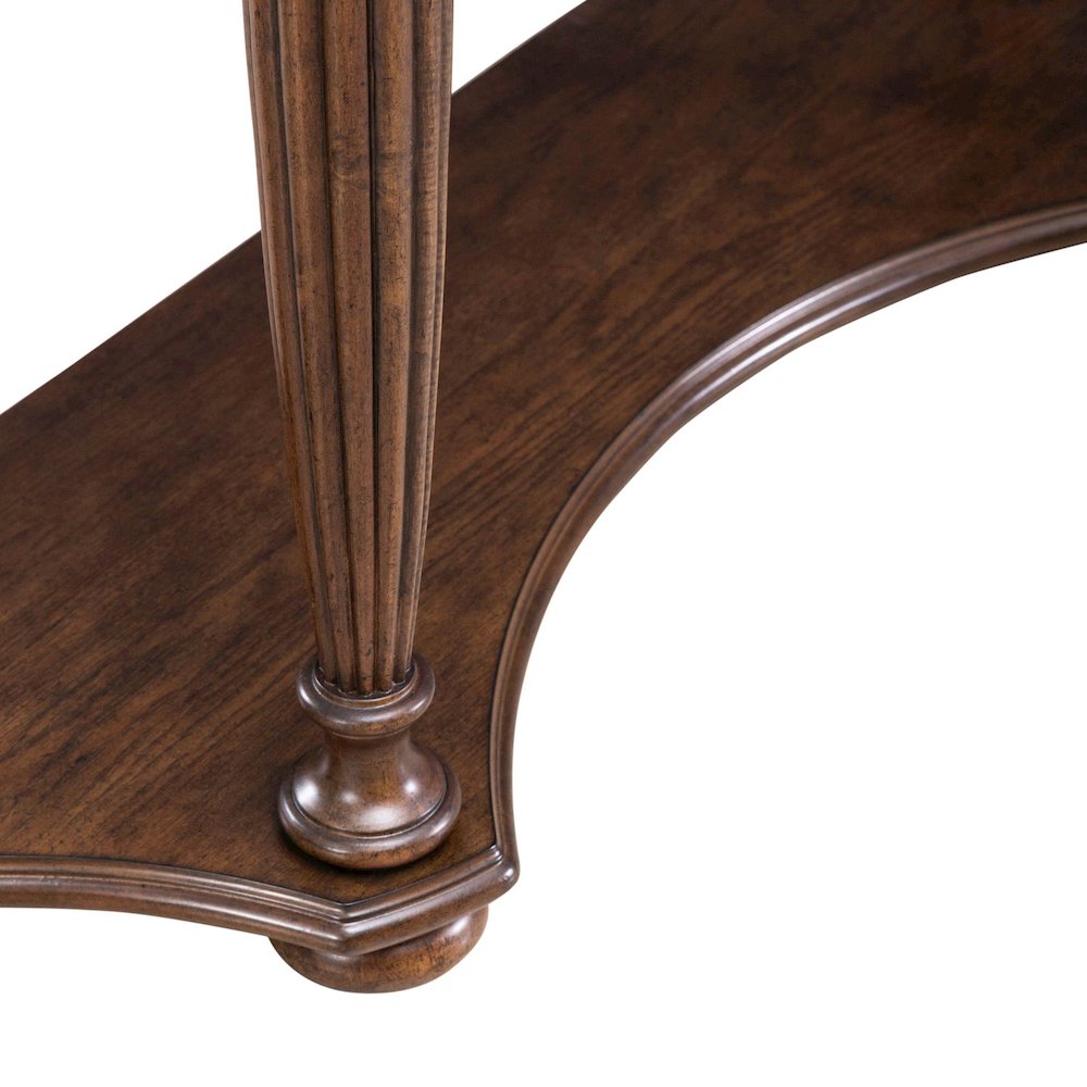Allington Demilune Sofa Table for Living Room - Satin Sienna