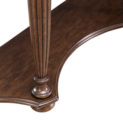 Allington Demilune Sofa Table for Living Room - Satin Sienna