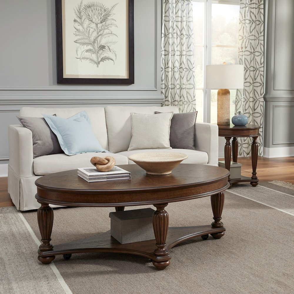 Allington 3 Piece Set for Living Room - Cocktail Tables, 2 Oval End Tables
