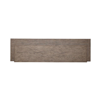 City Scape Metal Accent Oak Wood Console Bar Table for Living Room, Beige
