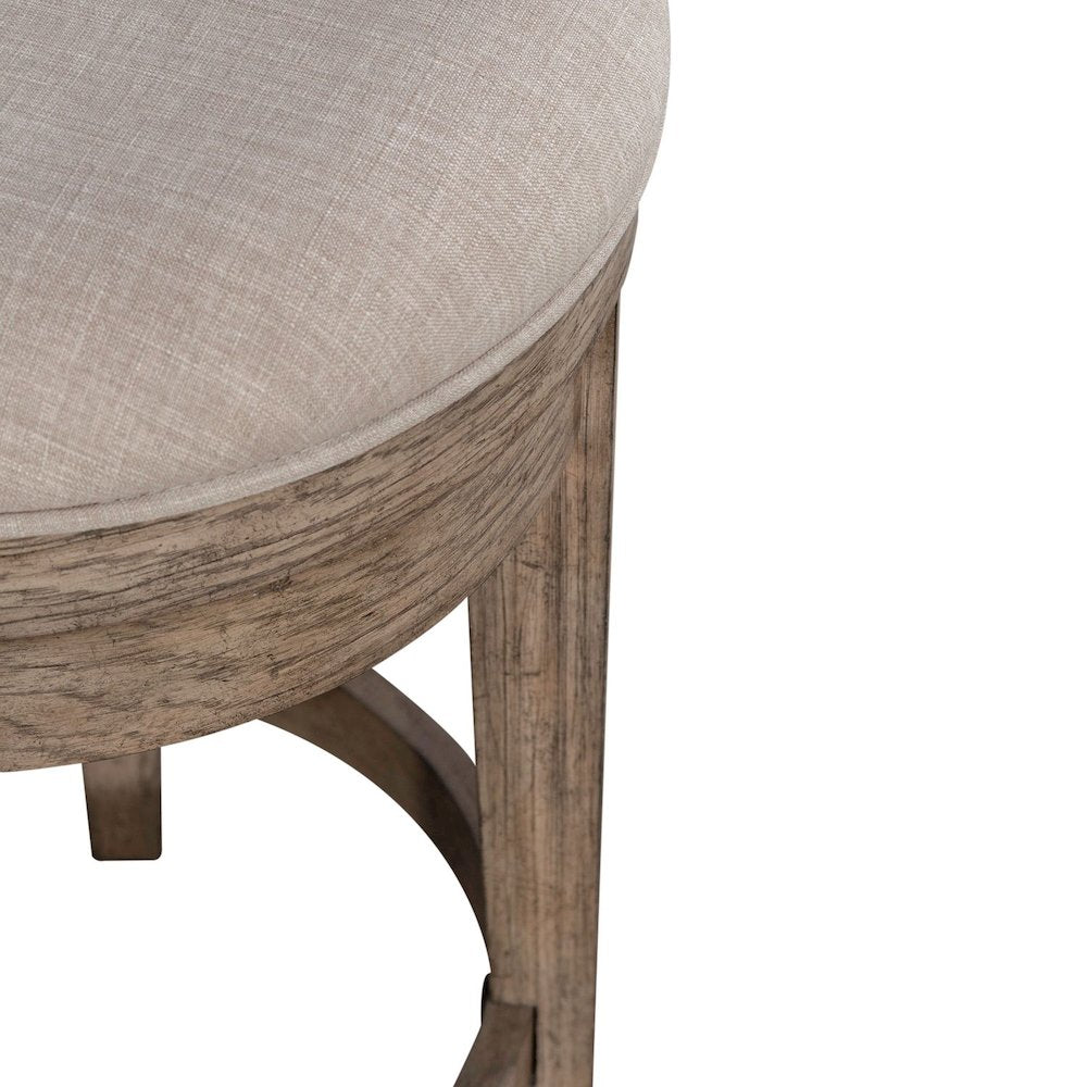 City Scape Upholstered Console Swivel Stool 25" Burnished Beige Oak