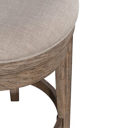 City Scape Upholstered Console Swivel Stool 25" Burnished Beige Oak