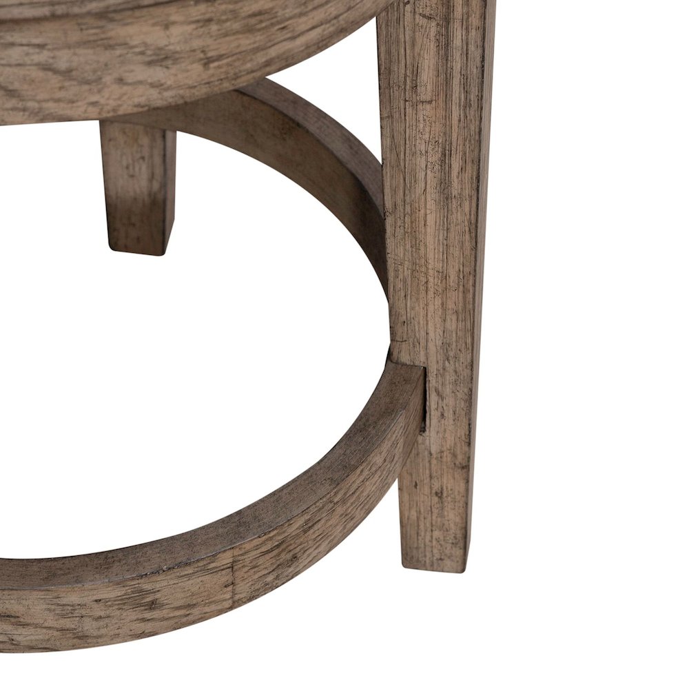 City Scape Upholstered Console Swivel Stool 25" Burnished Beige Oak