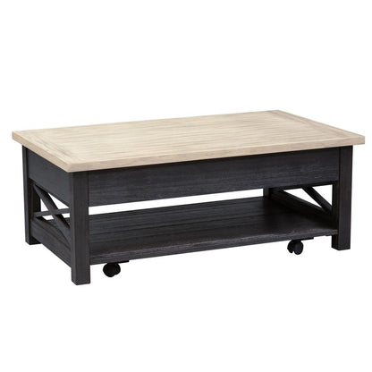 Heatherbrook Lift Top Cocktail Table in Charcoal