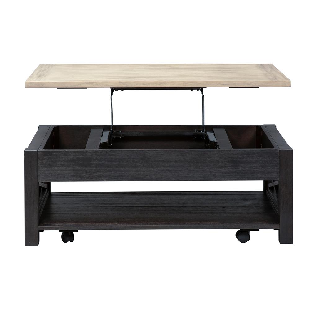 Heatherbrook Lift Top Cocktail Table in Charcoal