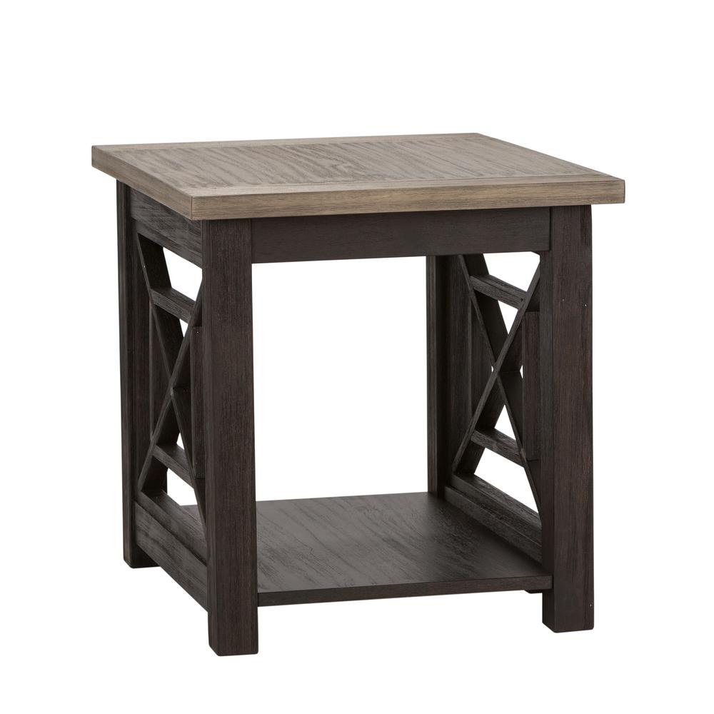 Heatherbrook Heatherbrook end table in Charcoal