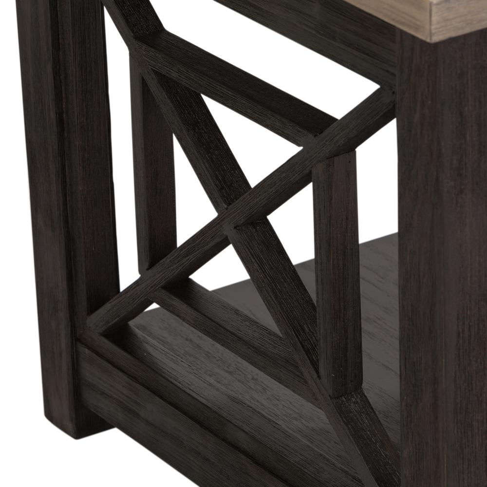 Heatherbrook Heatherbrook end table in Charcoal