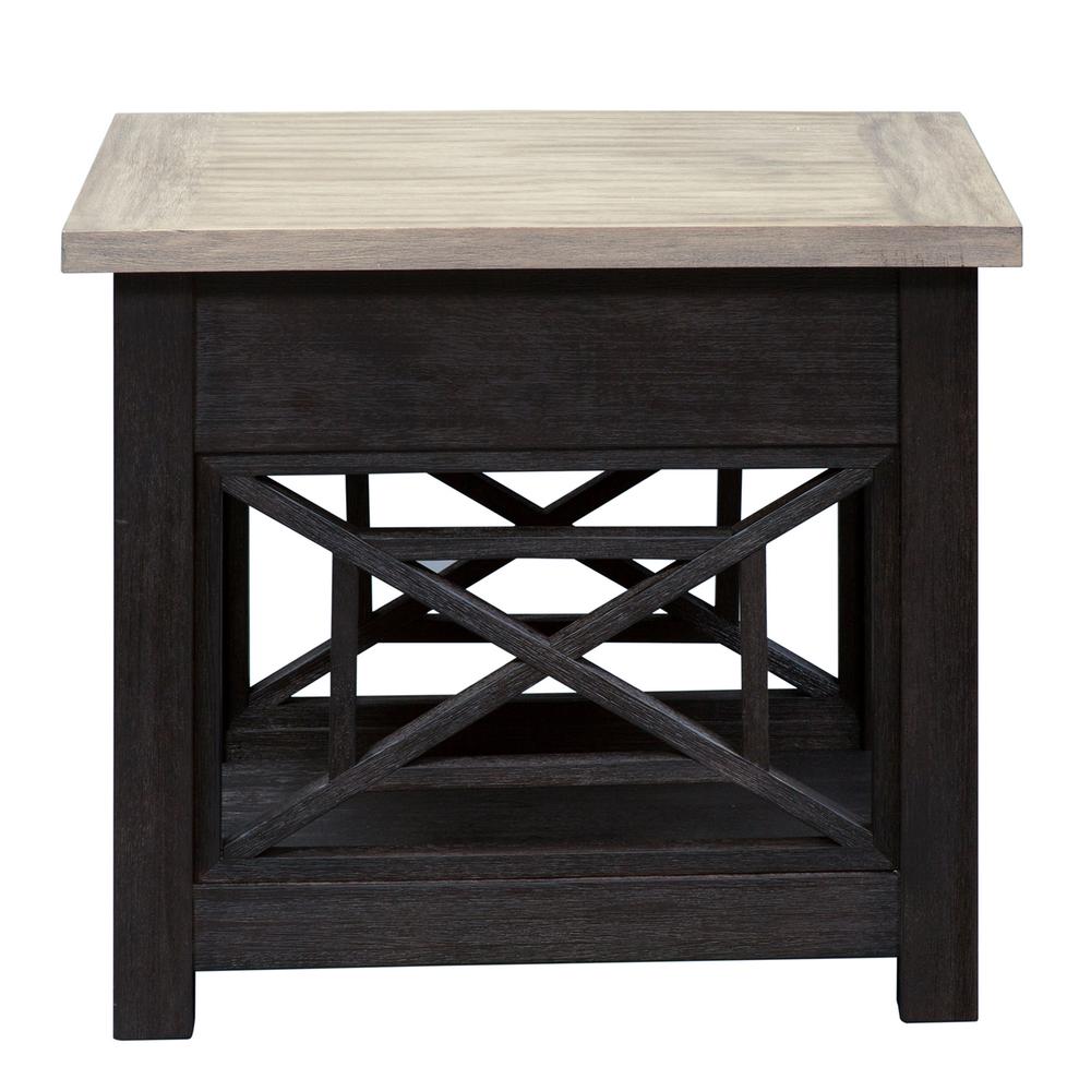 Heatherbrook Drawer End Table in Charcoal