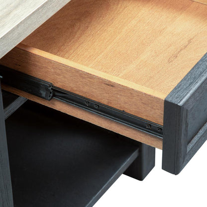 Heatherbrook Drawer End Table in Charcoal