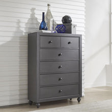 Cottage View 5 Drawer Chest in Dark Gray