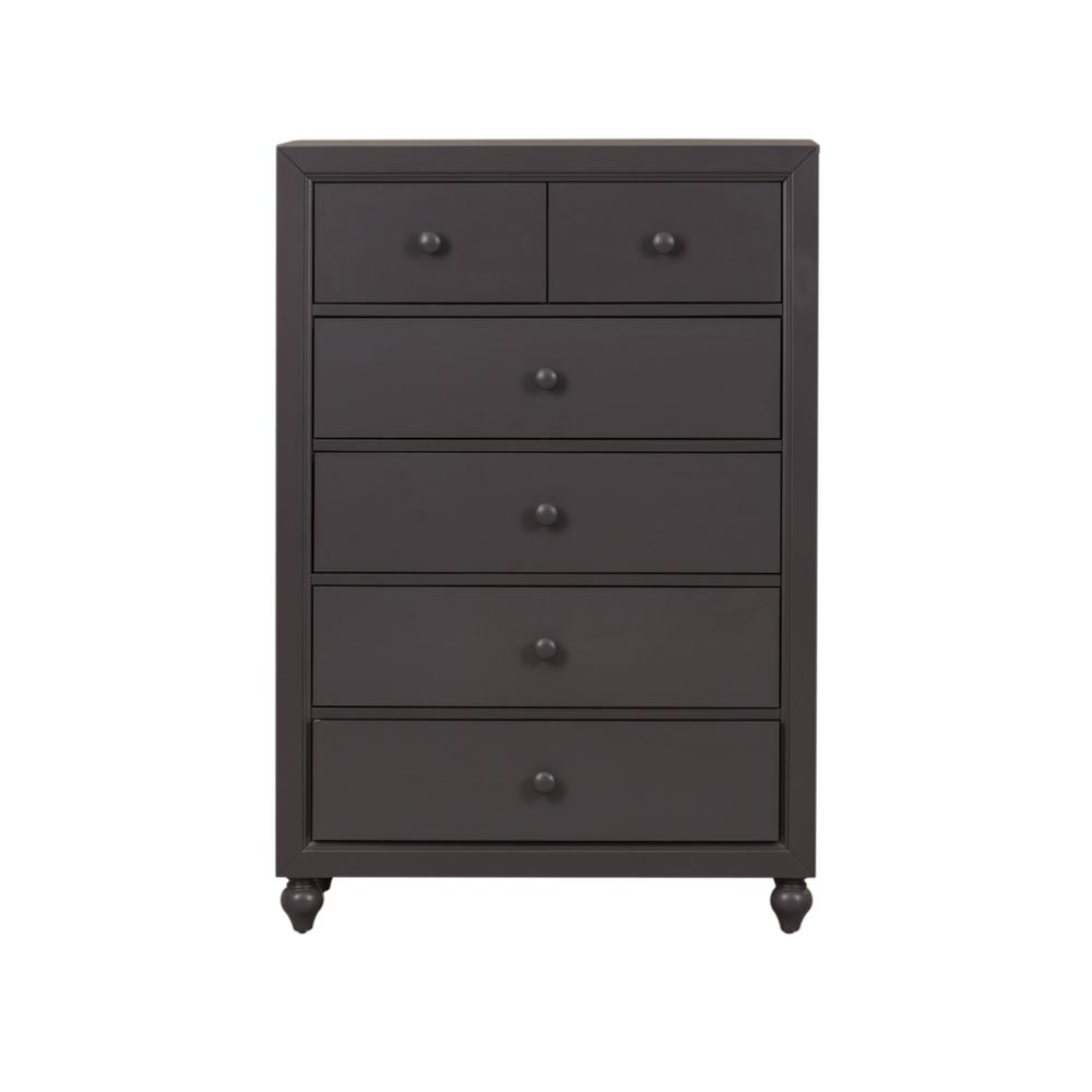 Cottage View 5 Drawer Chest in Dark Gray