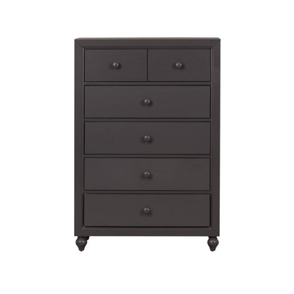 Cottage View 5 Drawer Chest in Dark Gray