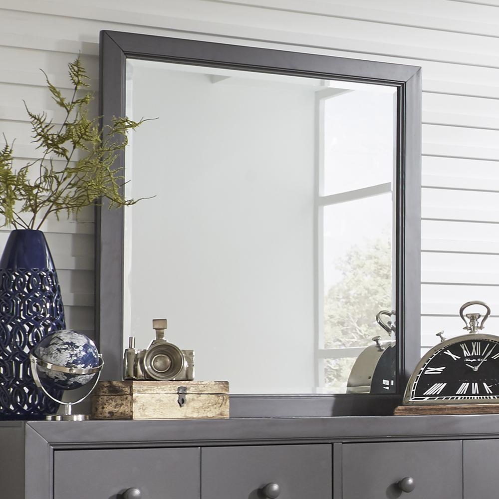 Cottage View Mirror in Dark Gray