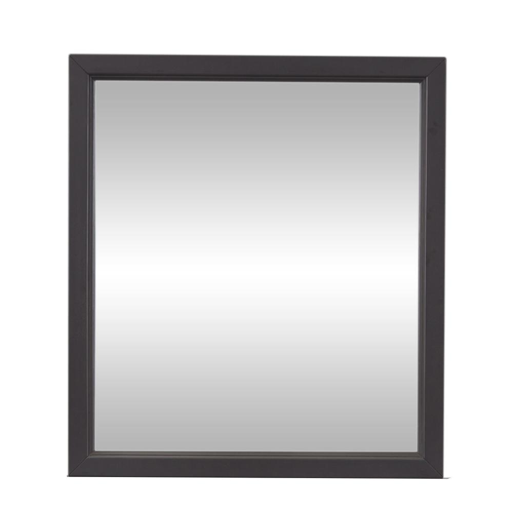 Cottage View Mirror in Dark Gray
