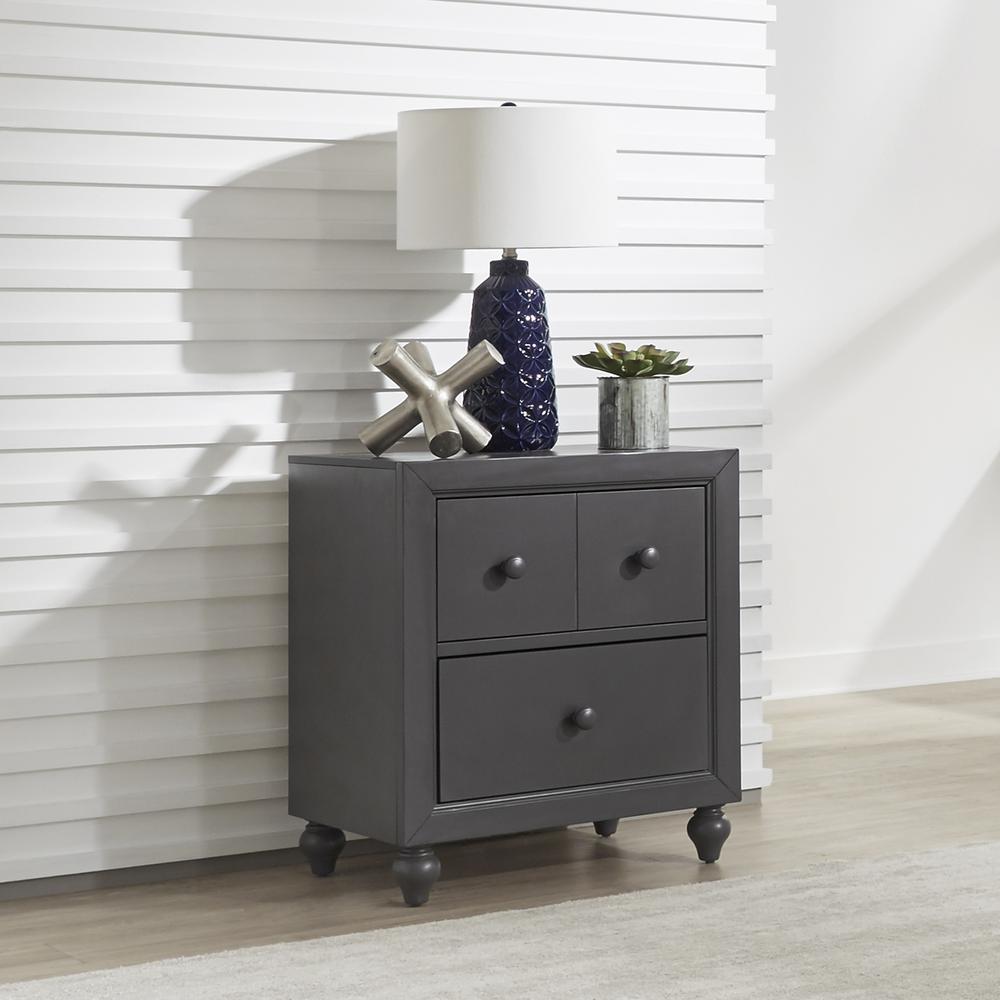 Cottage View Night Stand in Dark Gray