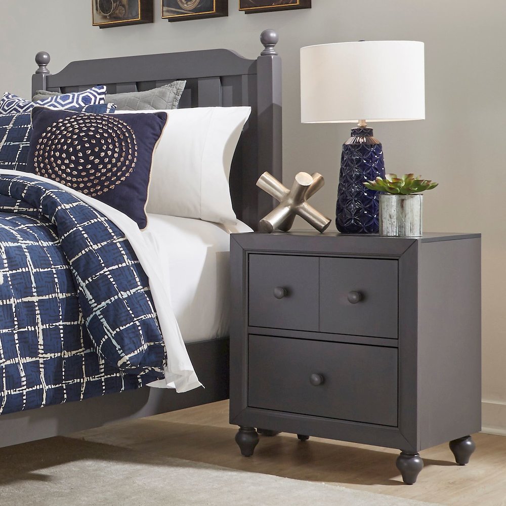 Cottage View Night Stand in Dark Gray