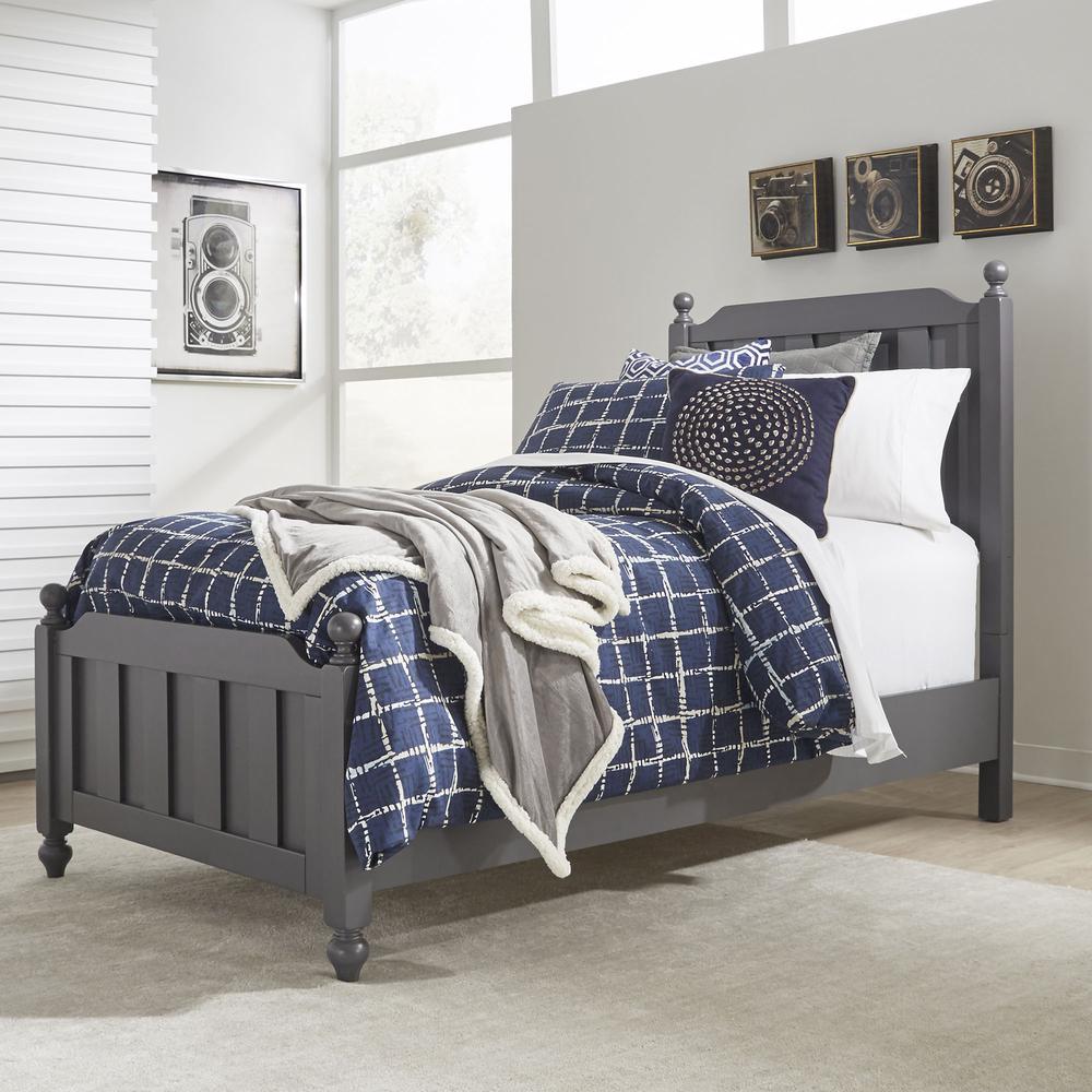 Cottage View Twin Panel Bed in Dark Gray