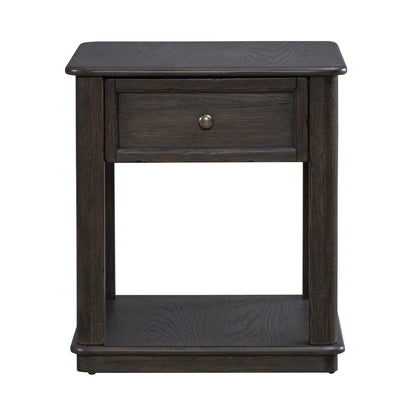 Wallace End Table for Living Room - Aged Oak