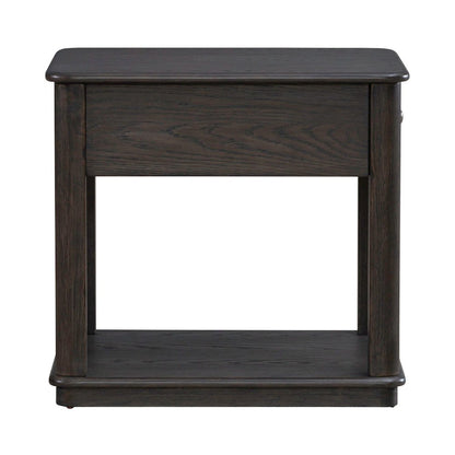 Wallace End Table for Living Room - Aged Oak
