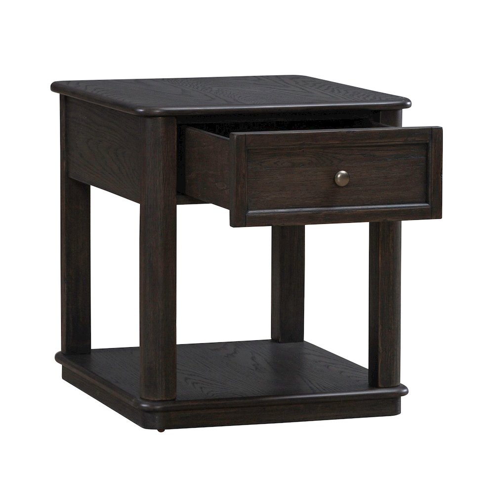 Wallace End Table for Living Room - Aged Oak