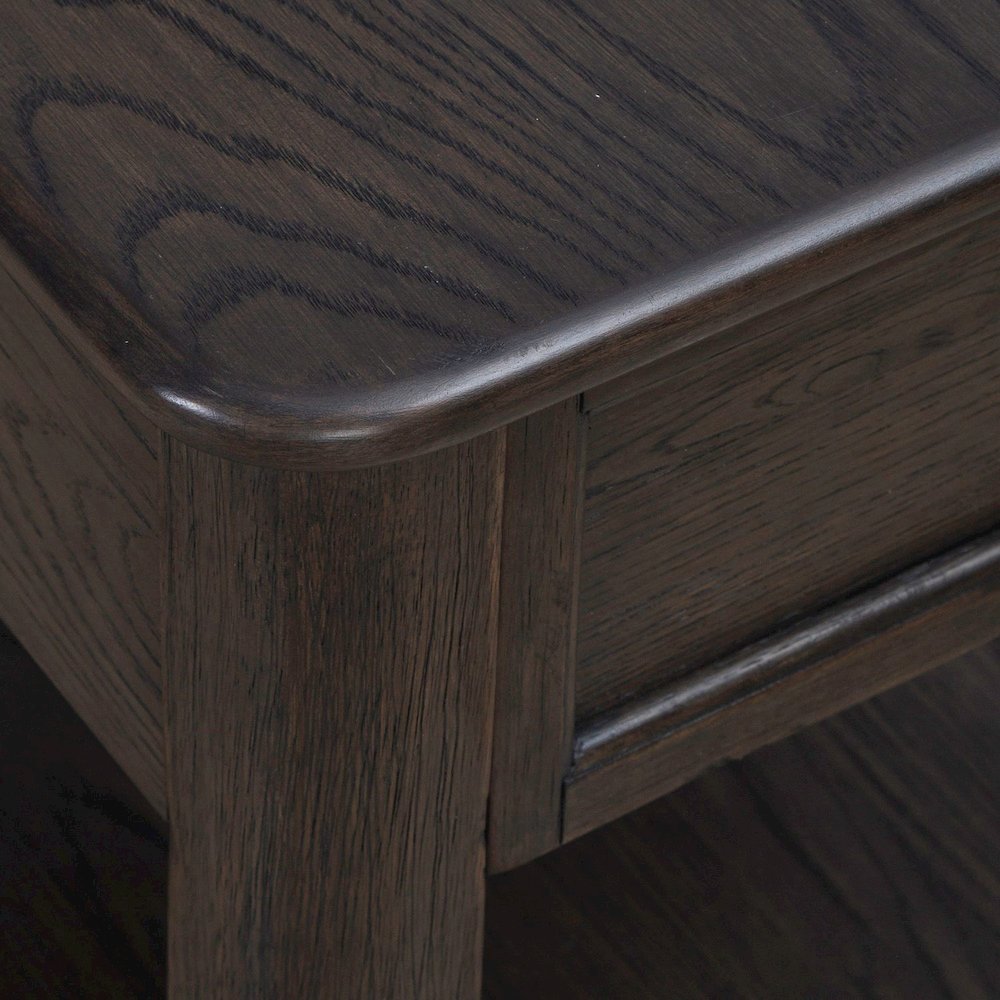 Wallace End Table for Living Room - Aged Oak