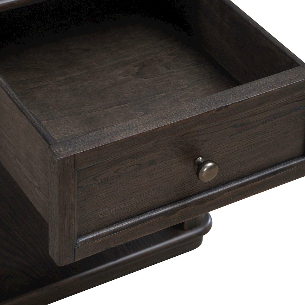 Wallace End Table for Living Room - Aged Oak