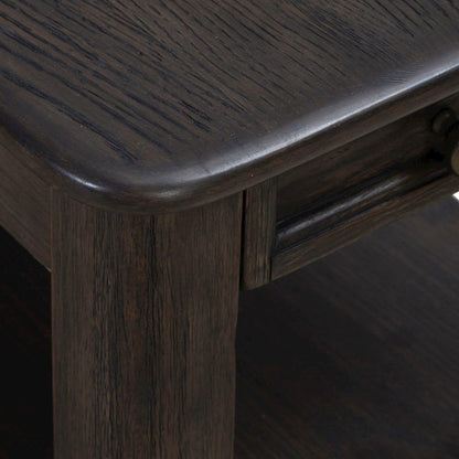 Wallace Chair Side Table for Living Room - Aged Oak