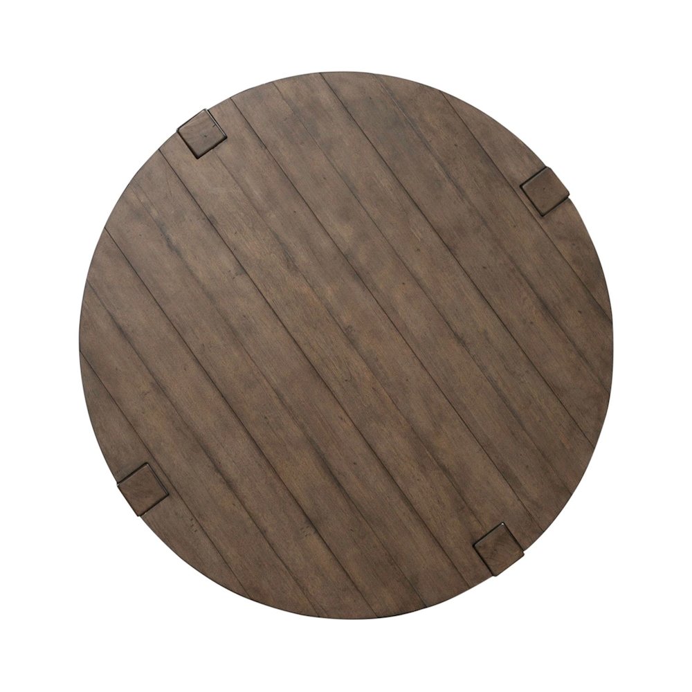 Broadmore Living Room Round Cocktail Table - Cobblestone Brown