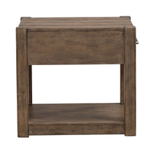 Broadmore Living Room Drawer End Table - Cobblestone Brown
