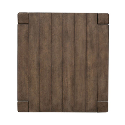 Broadmore Living Room Square Chairside Table - Cobblestone Brown