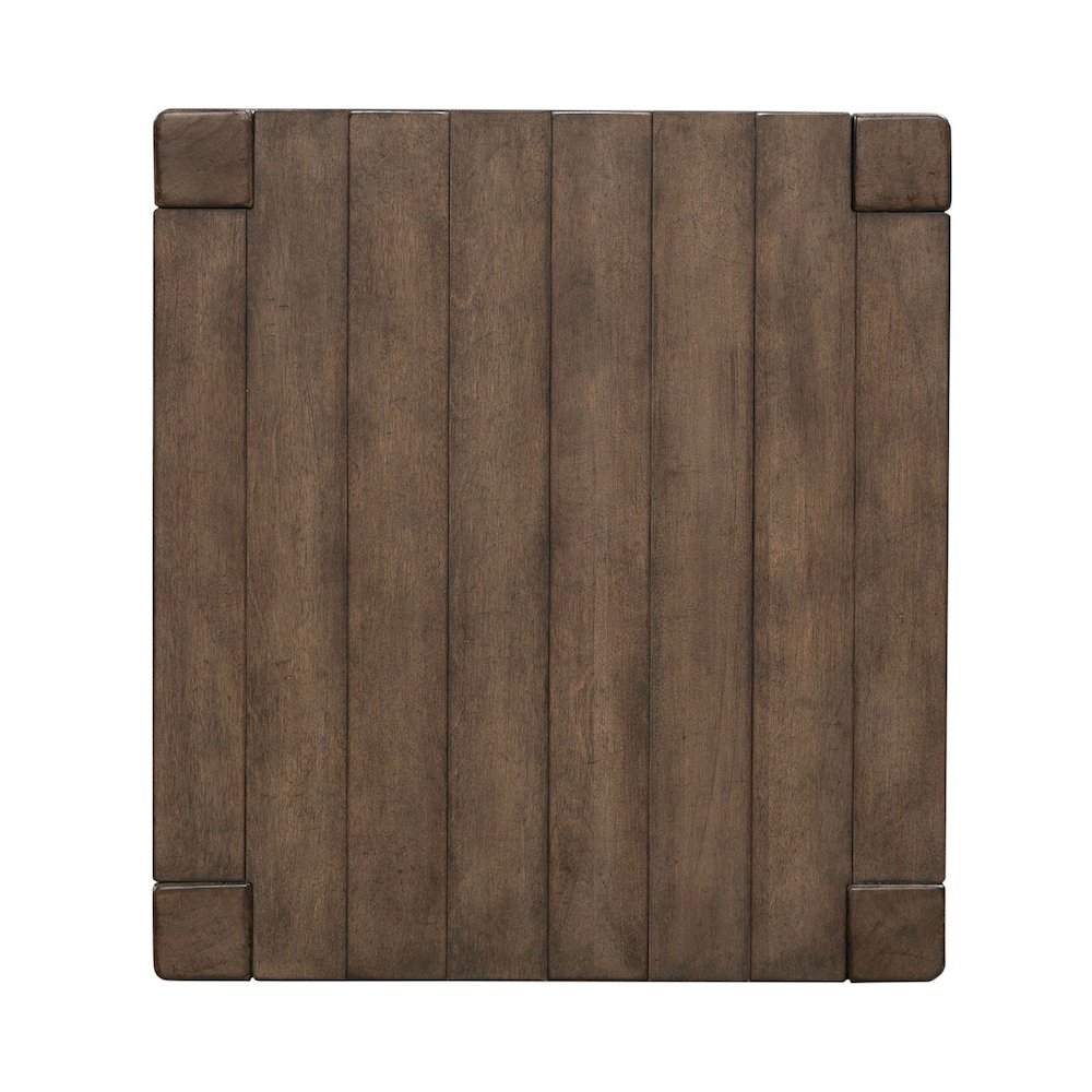 Broadmore Living Room Square Chairside Table - Cobblestone Brown