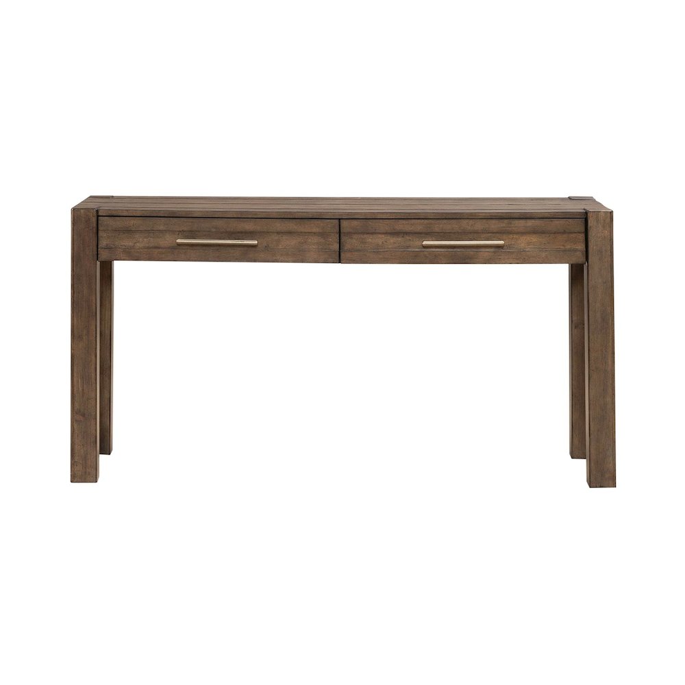 Broadmore Living Room Console Table - Cobblestone Brown