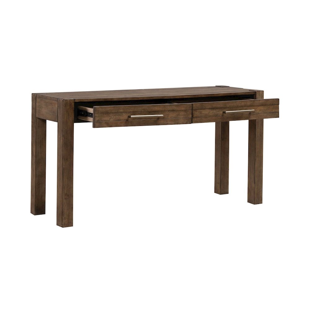 Broadmore Living Room Console Table - Cobblestone Brown