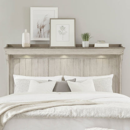 Queen Mantle Headboard Farmhouse White