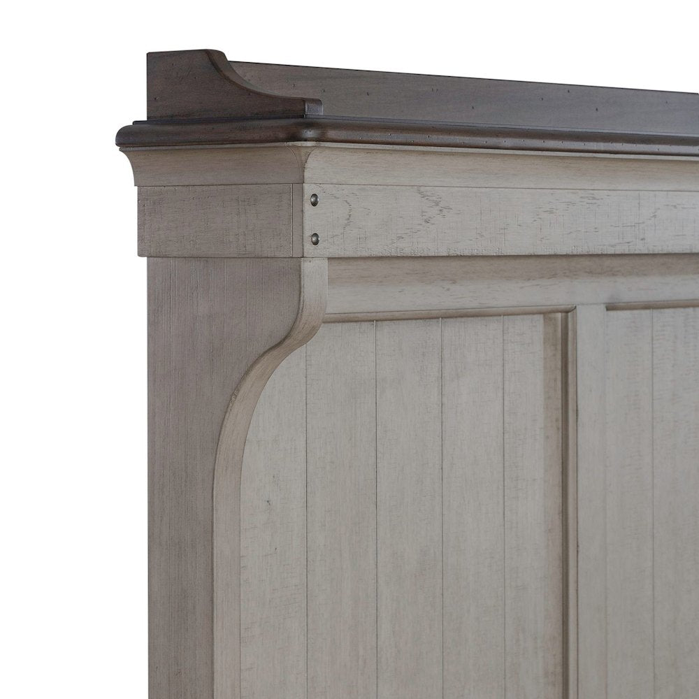 Queen Mantle Headboard Farmhouse White