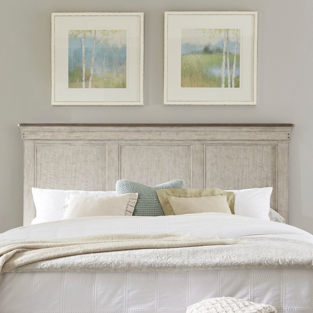 King Panel Headboard Farmhouse White