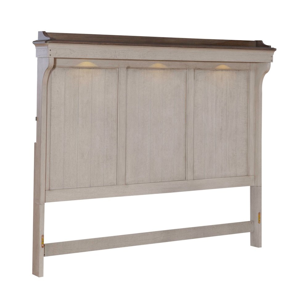 King Mantle Headboard Farmhouse White