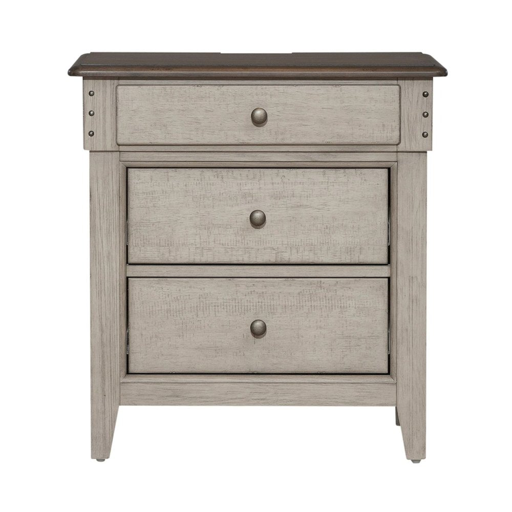 3 Drawer Night Stand w/ Charging Station -