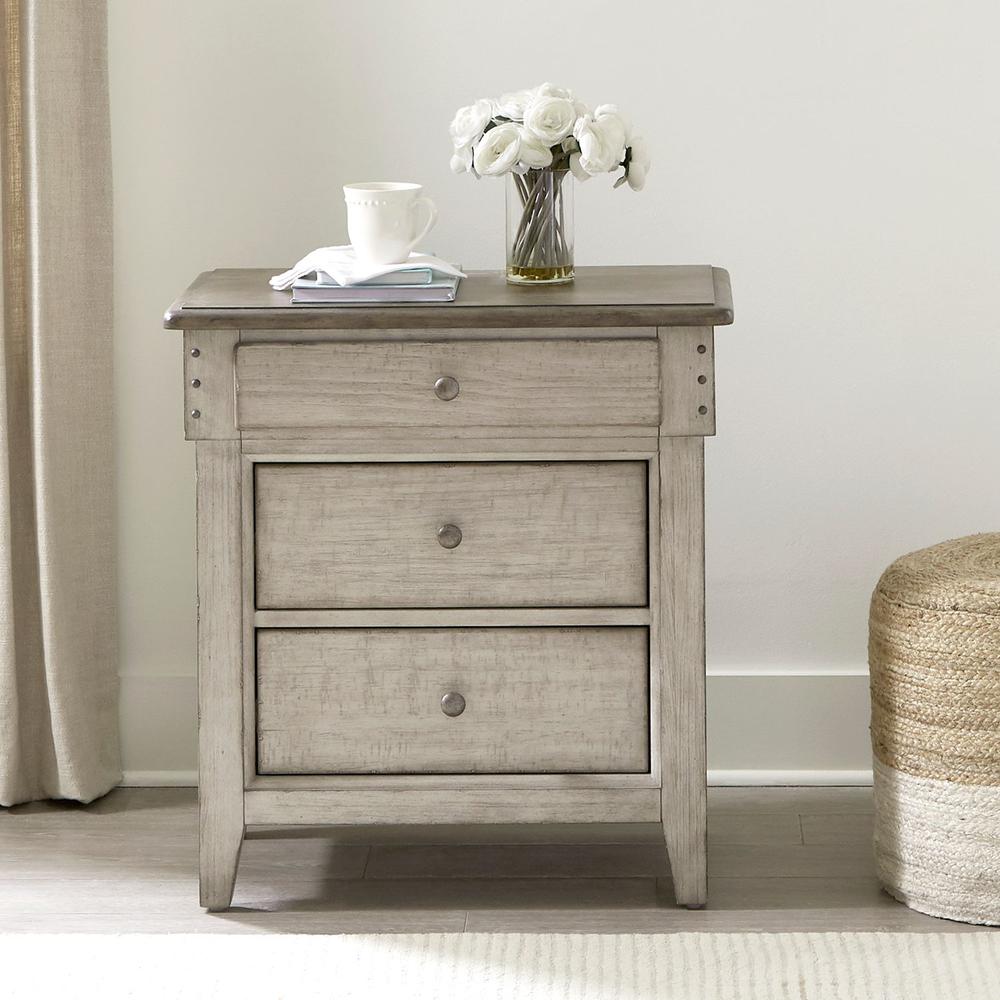 3 Drawer Night Stand w/ Charging Station -