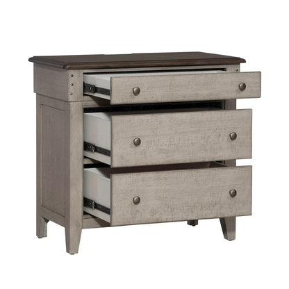 3 Drawer Bedside Chest w/ Charging Station -