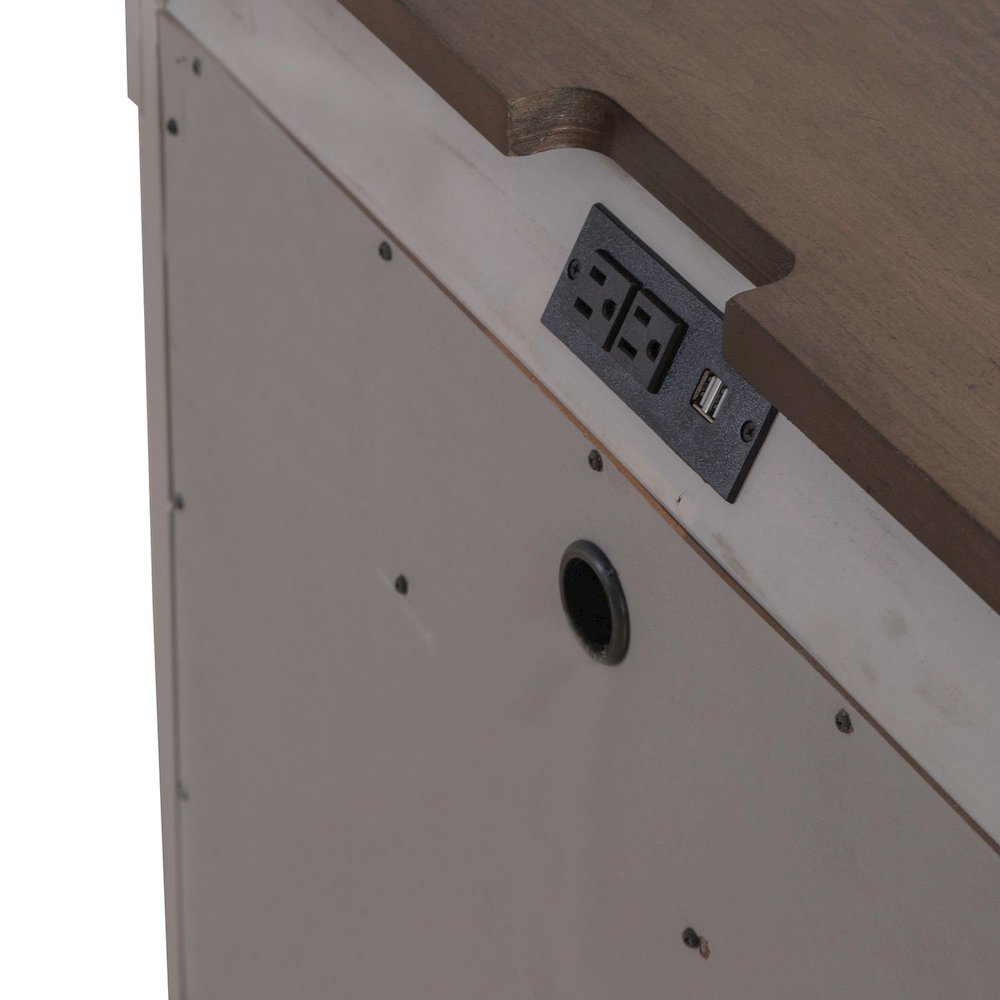 3 Drawer Bedside Chest w/ Charging Station -