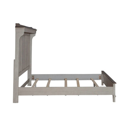 Ivy Hollow California King Mantle Bed - Weathered Linen & Taupe Tops