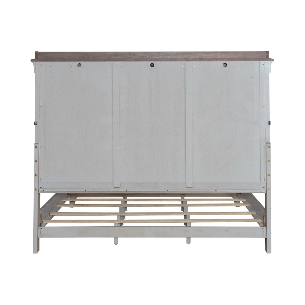 Ivy Hollow California King Mantle Bed - Weathered Linen & Taupe Tops