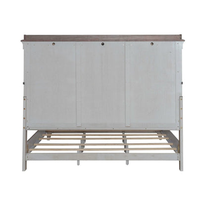 Ivy Hollow California King Mantle Bed - Weathered Linen & Taupe Tops